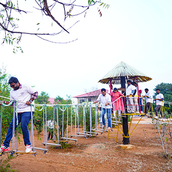 Rope adventure activities at USM Infra | Best amenities at USM Infra